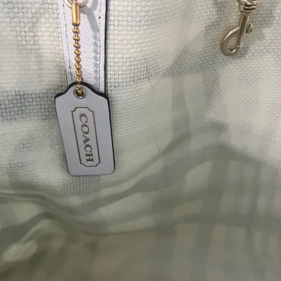 Coach Black and White Checkered Tote Bag - Picture 5 of 10